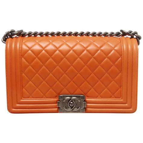 chanel boy bag orange|chanel boyfriend bag.